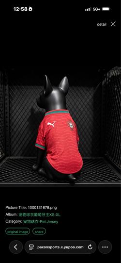 Camiseta de la selección de Portugal para mascotas