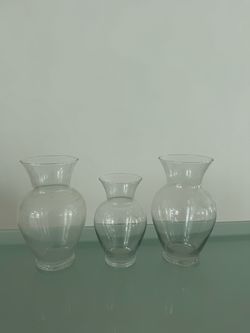 3 European Glass Vases