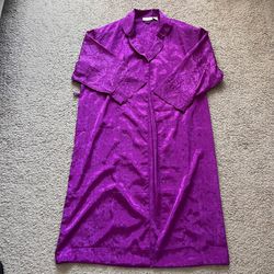 Victoria’s Secret Gold Label Vibrant Purple Long Robe Vintage READ!