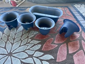 Blue Railing Planters (5)