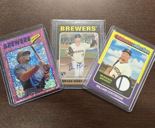 MINT TOPPS HERITAGE MILWAUKEE BREWERS 3 CARD LOT