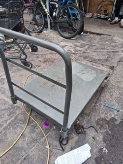 Heavy duty metal moving trolley