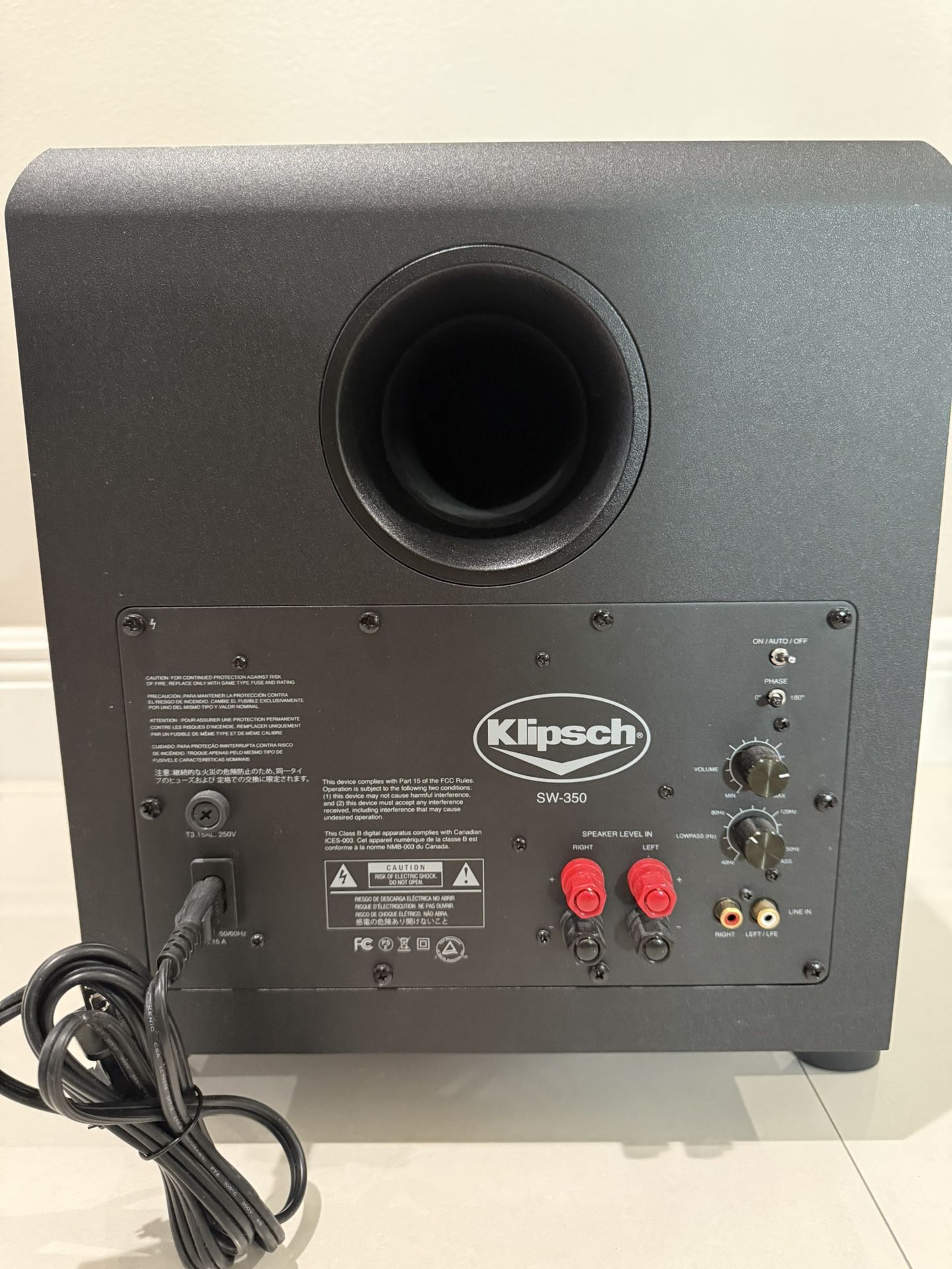 Klipsch Quintet 5 Speakers And Subwoofer 8” 350SW Audio Setup.