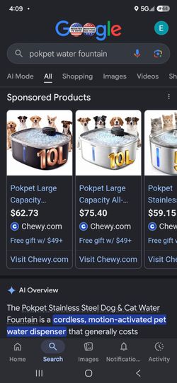 Pokpet 10l water fountain portable