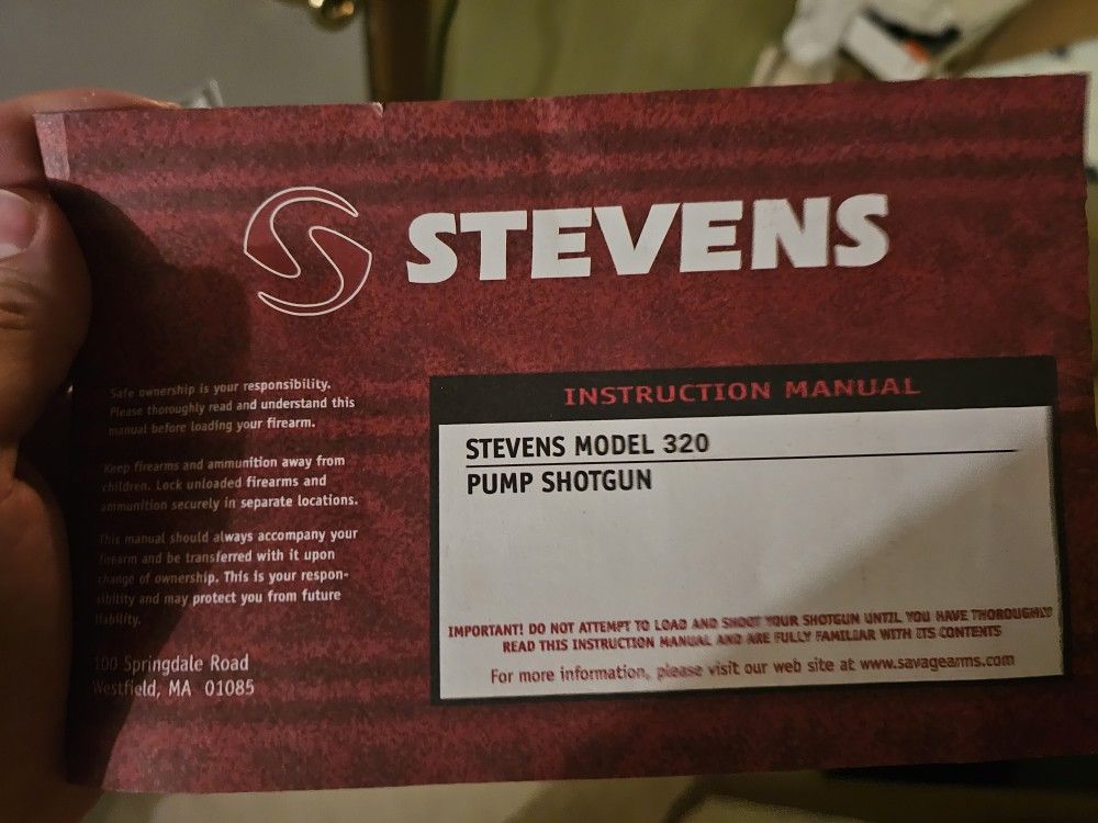 Stevens Model 320 12 Manual