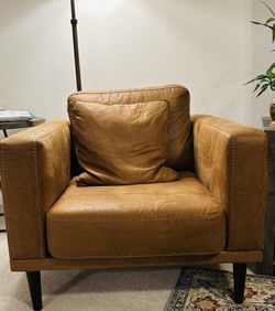 Faux Leather Chair (like New ) 