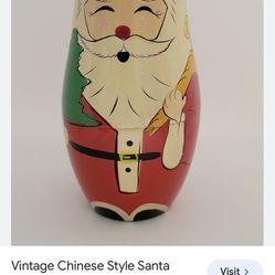 Christmas Vintage 5 Piece Santa 