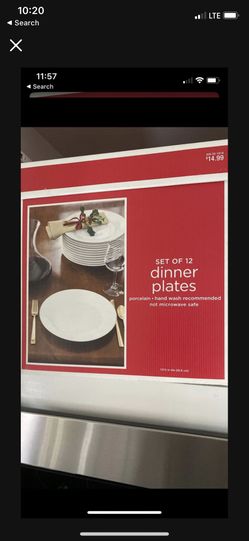 White Dinner Plates-set of 12