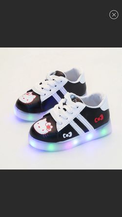 New black hello kitty Light Up Sneakers