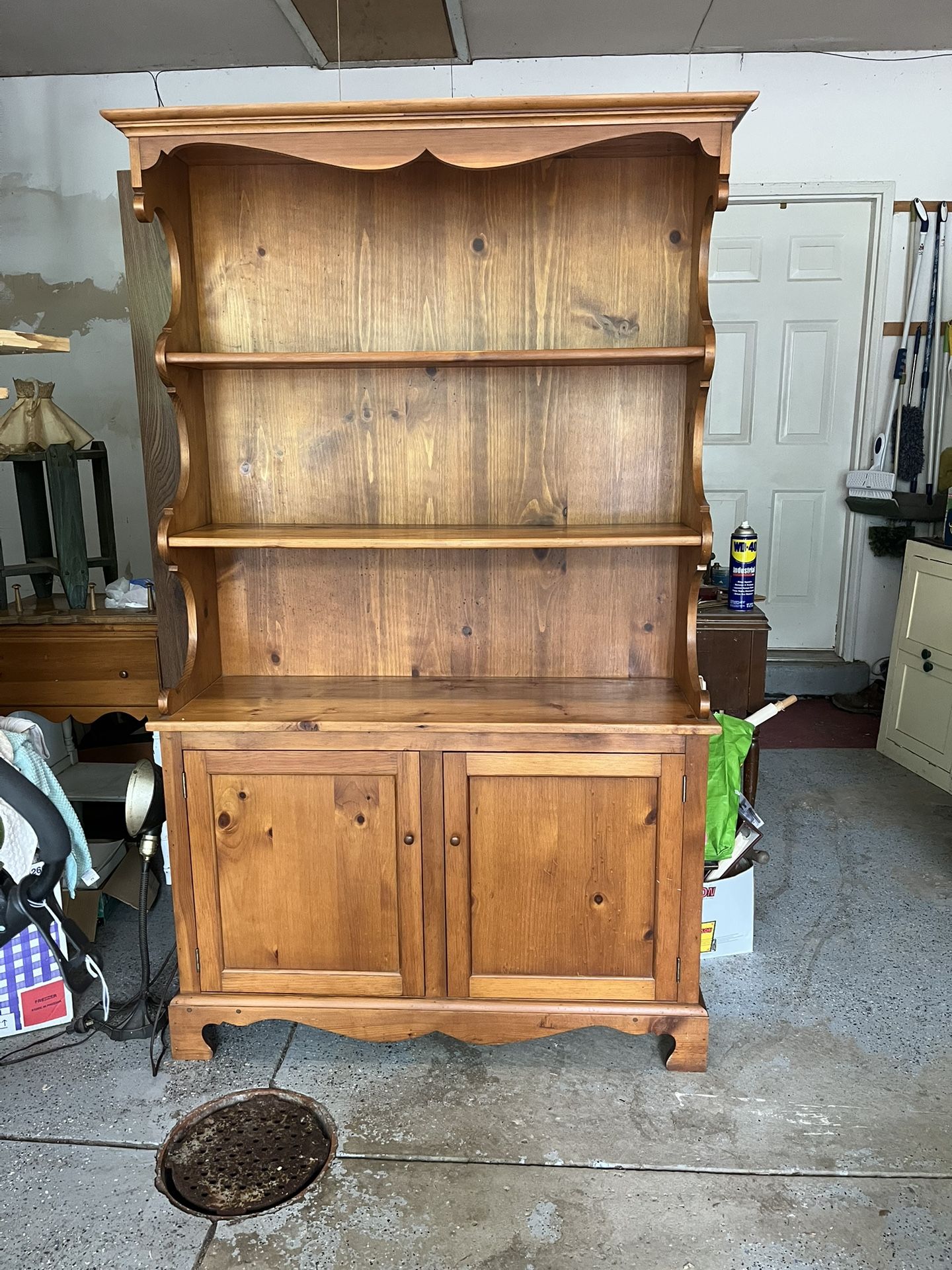 Hand Made Solid Wood Pine Hutch