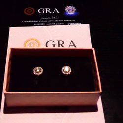 Fine Lab-Grown Diamond Stud Earrings 925 sterling silver base