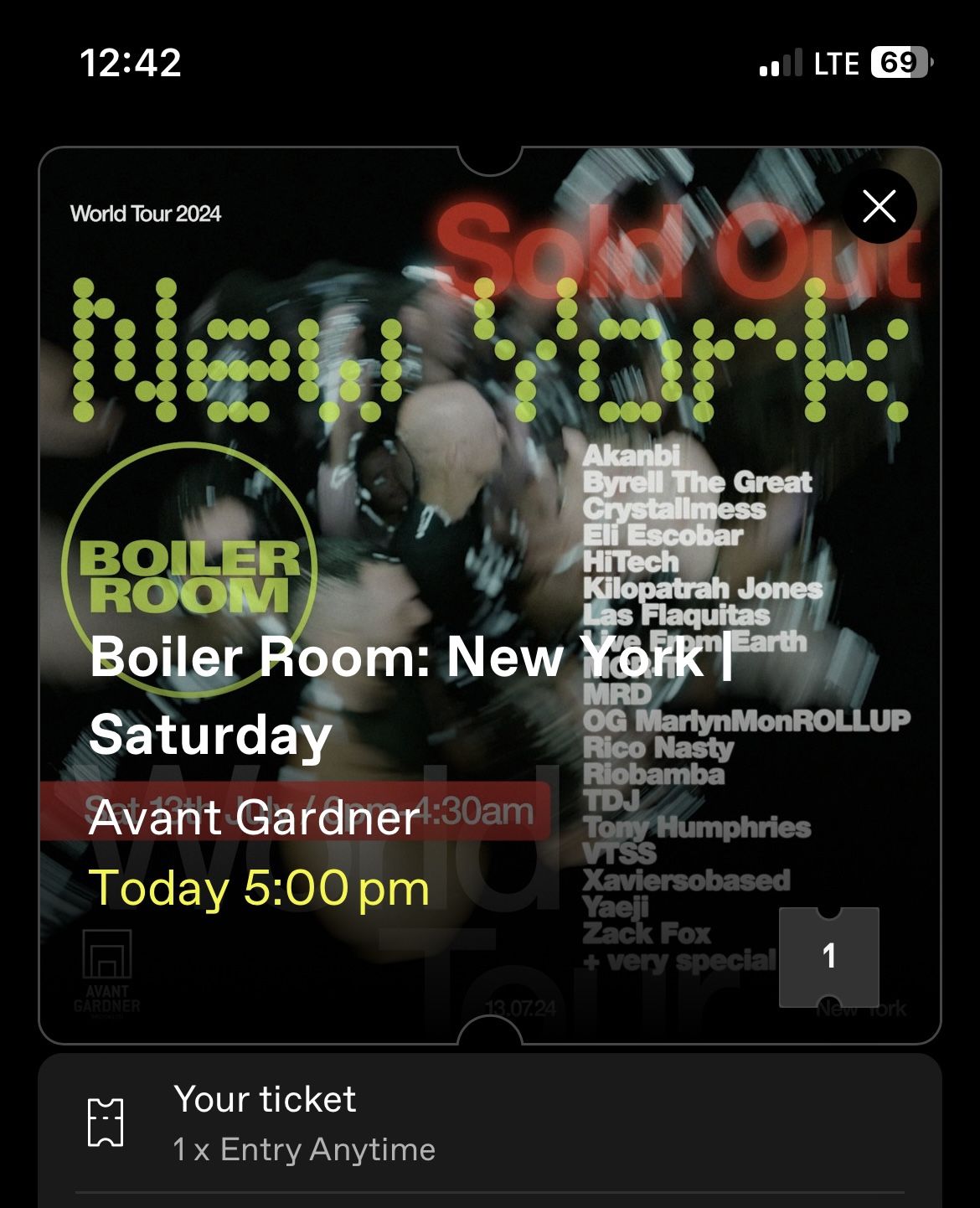 Boiler Room Ticket - Enter Anytime