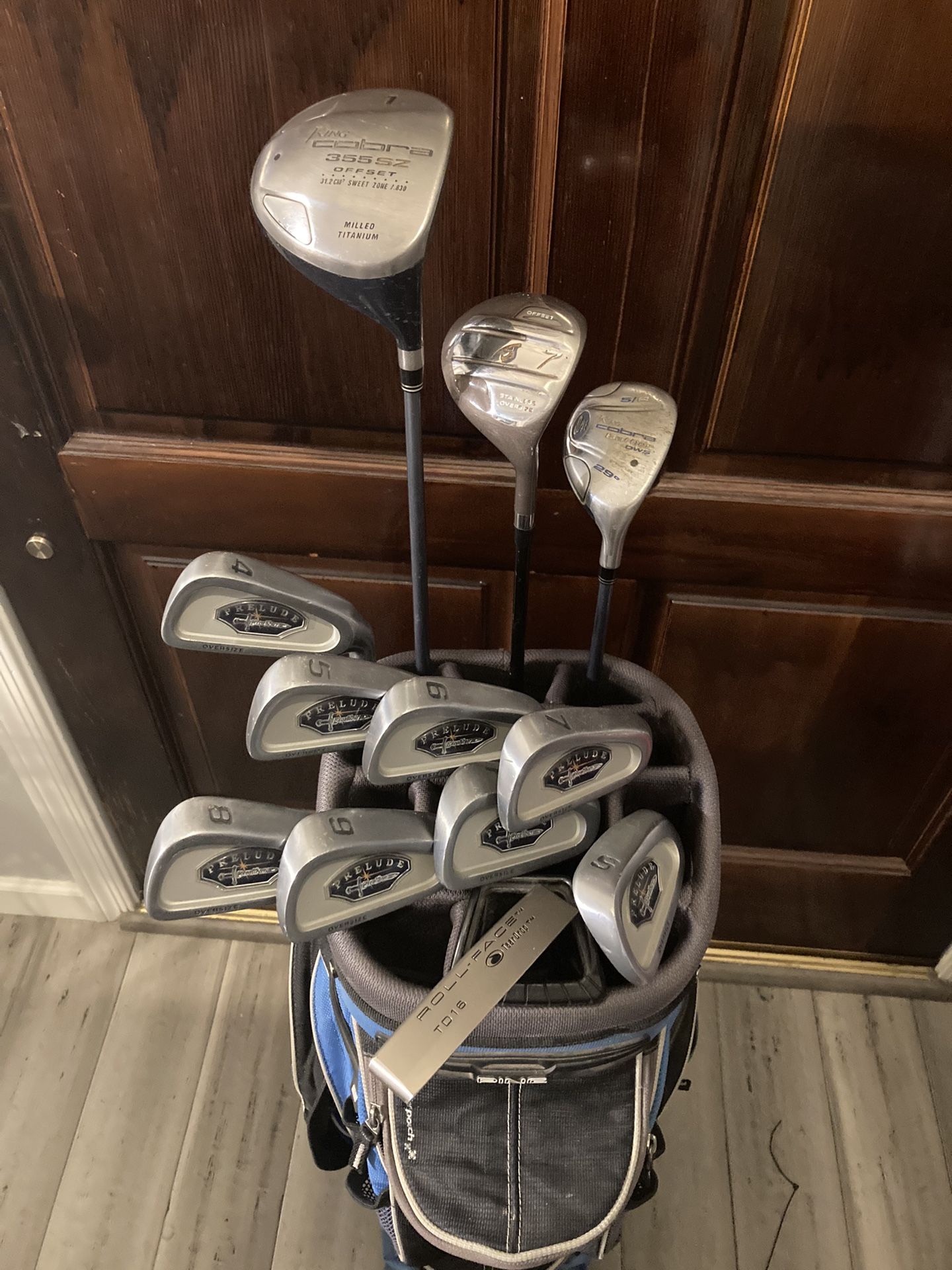 COMPLETE LADIES GOLF CLUB STARTER SET IRONS WOOD HYBRID IRONS WEDGES PUTTER BAG