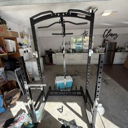 Weight lifting squat rack and full gym