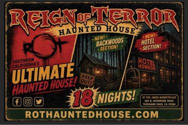 2 tickets for Reign of Terror Haunted House