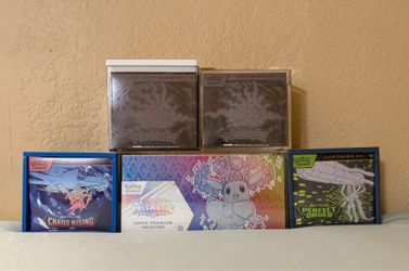 Pokemon Prismatic Evolutions SPC, 2- Pitch Black, & More, With Acrylic Case!!!