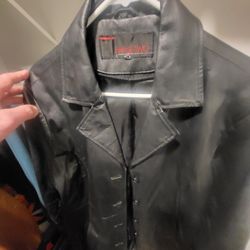 Black Leather Sports Jacket 