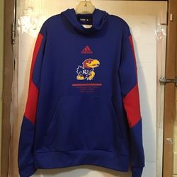 Kansas City (Large) Men’s Jay Hawks Hoodie, W/ Size 11-12 Slides