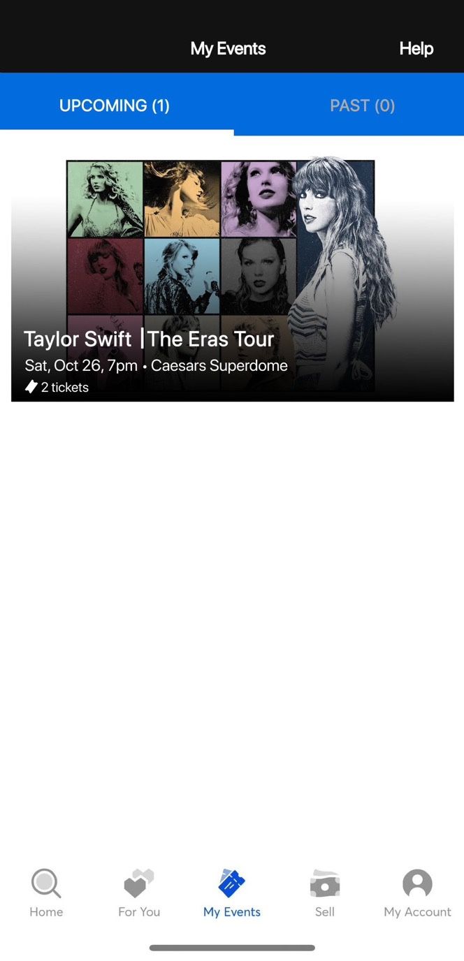 Taylor Swift Eras Tour Ticket