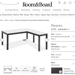 Room and Board L-Shaped Desk