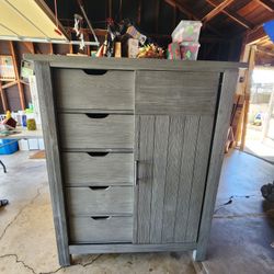 Bel Amore Armoire Channing Chifferobe Dresser In Grey