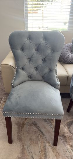Sky blue decorative chairs