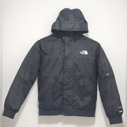 The North Face Boys Black Zip-Up Bomber Jackets