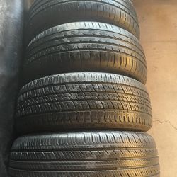 225 55 18 Beautiful Set Tires Used Have Plenty Tread Left Same Size Diferent Brand 