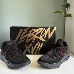 Nike Lebron 17 Low Black Red Size 11.5