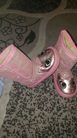 EMU AUSTRALIA pink glitter boots toddler size 8
