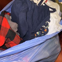 Big bag of 0-6 months baby boy clothes