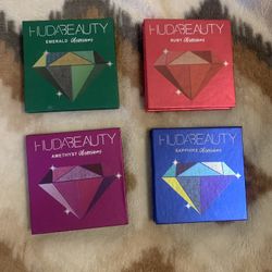 Huda Beauty Obsessions Eyeshadow Palette Set - Emerald, Ruby, Amethyst, Sapphire