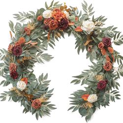 6ft Artificial Eucalyptus Garland with Flowers Fak (1563/1)