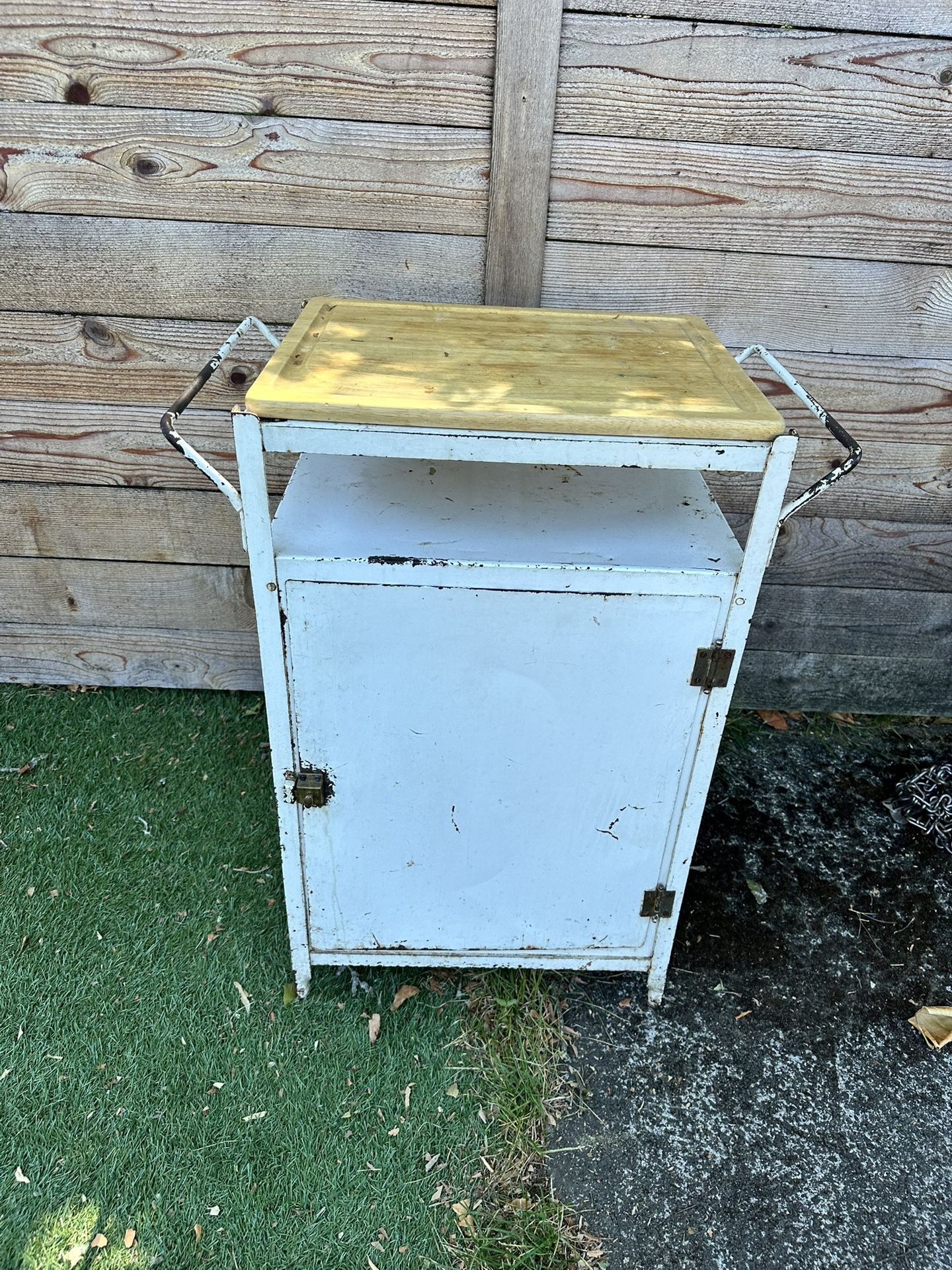 Antique Industrial Metal Cabinet