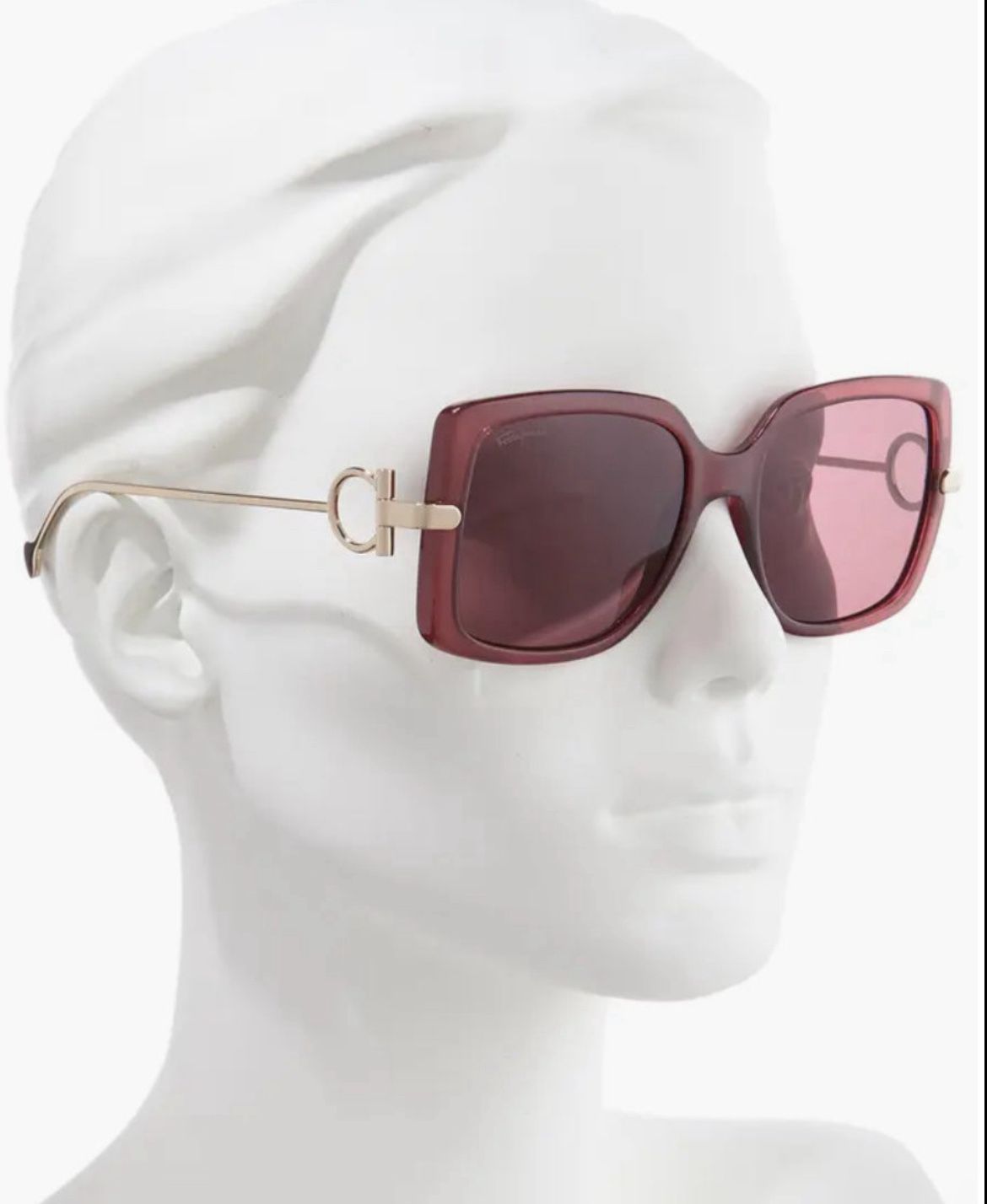 Salvatore Ferragamo Gancio 55mm Square Sunglasses