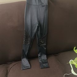 Black Child Body Suit With Sequins