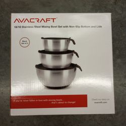 Stainless Steel Mixing Bowls Set Of 3 Avacraft 