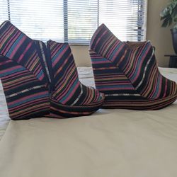 Zarape Multicolor Patterned Heels , 5.5 Women 