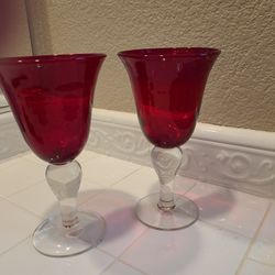 Wine Glasses/Candle Holder 