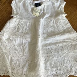 Baby GAP 6-12 Months White Dress