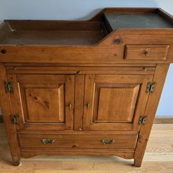 Vintage Pilgrim Pride Copper Inlay Dry Sink