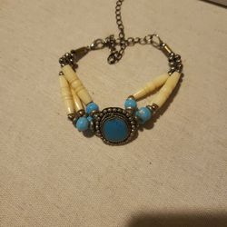   Blue Beaded Bracelet 