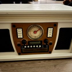 Record Player NAVIGATOR 8-IN-1, Wood, Color White 