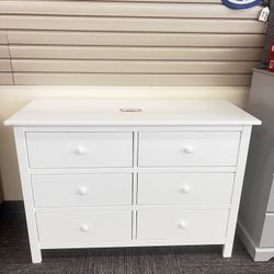 Six Drawers Dresser, White, New