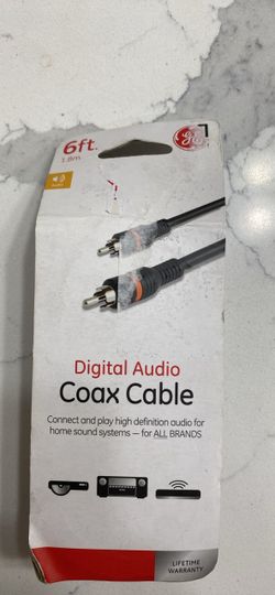 GE Digital Audio Coax Cable 6ft