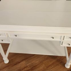 Desk - White Wood Flip Top