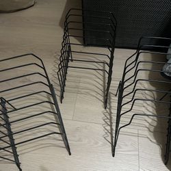 Set of 3 Black Wire File Holders, pick up in Temple city