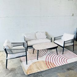 4pc outdoor patio furniture conversational set