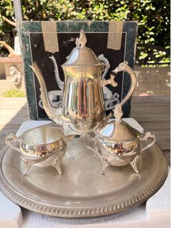 Wm. Rogers & Son 4-Piece Silver-Plated Tea Set
