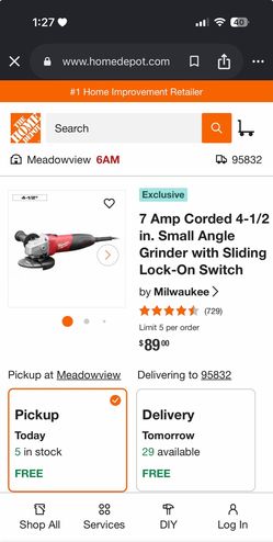 Milwaukee Small angle grinder